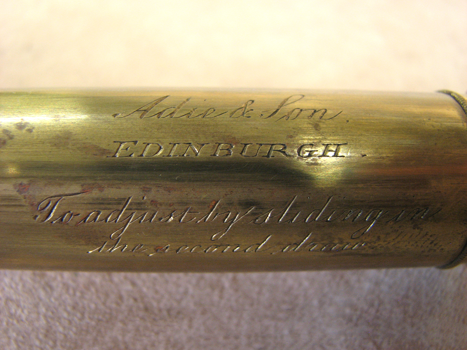 Adie & Son Mariners seven draw pocket telescope circa 1850 